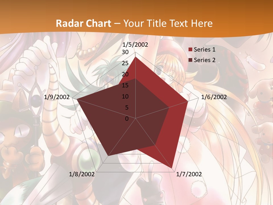 A Group Of Anime Characters With A Brown Background PowerPoint Template