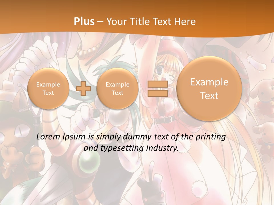 A Group Of Anime Characters With A Brown Background PowerPoint Template