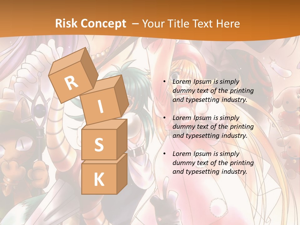 A Group Of Anime Characters With A Brown Background PowerPoint Template