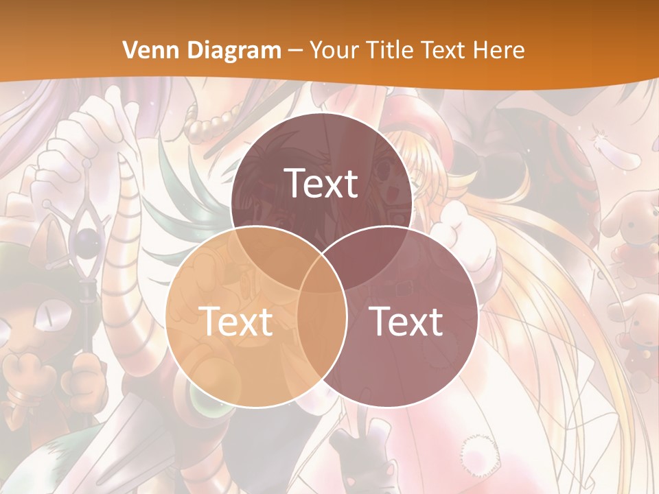 A Group Of Anime Characters With A Brown Background PowerPoint Template