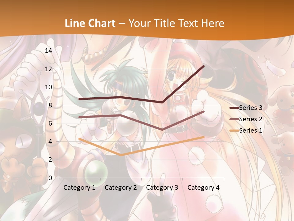 A Group Of Anime Characters With A Brown Background PowerPoint Template