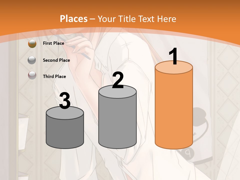 A Woman Brushing Her Teeth In A Bathroom PowerPoint Template