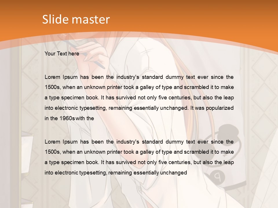 A Woman Brushing Her Teeth In A Bathroom PowerPoint Template