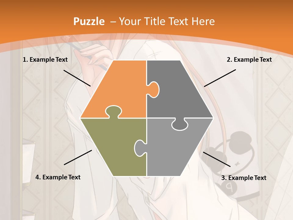 A Woman Brushing Her Teeth In A Bathroom PowerPoint Template