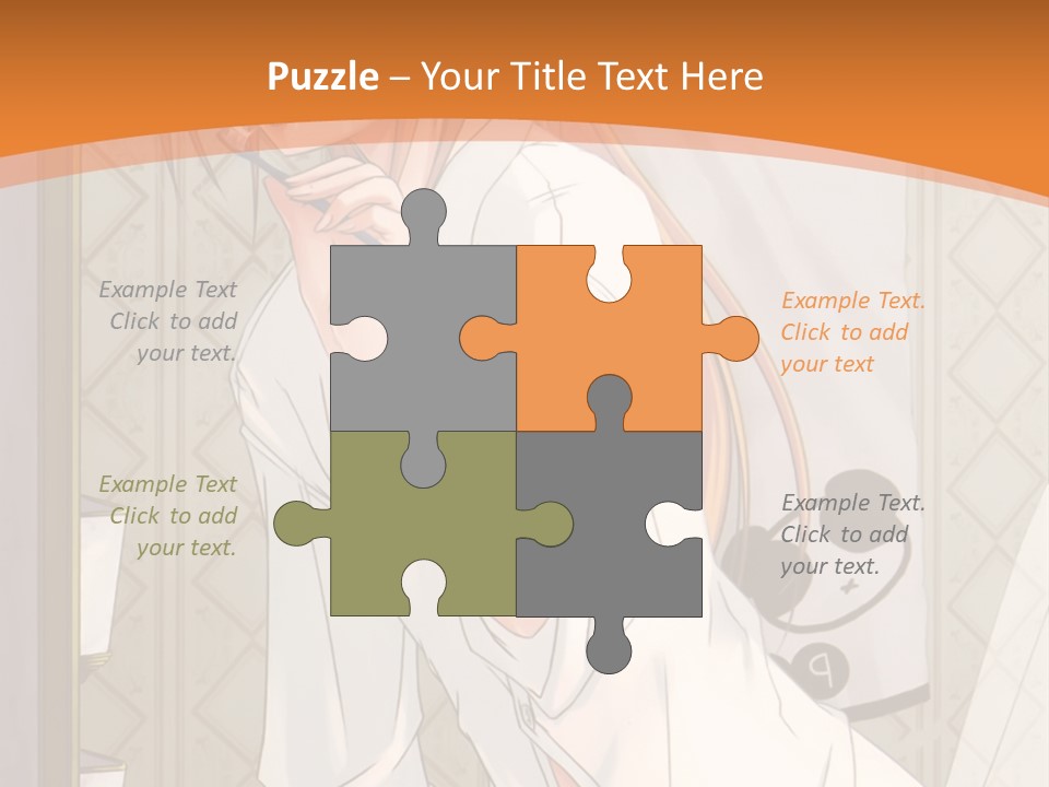 A Woman Brushing Her Teeth In A Bathroom PowerPoint Template