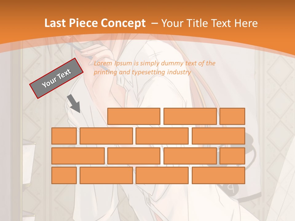 A Woman Brushing Her Teeth In A Bathroom PowerPoint Template