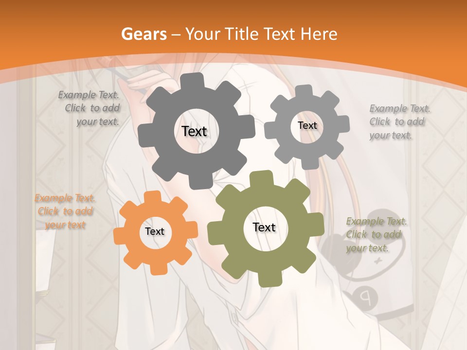 A Woman Brushing Her Teeth In A Bathroom PowerPoint Template