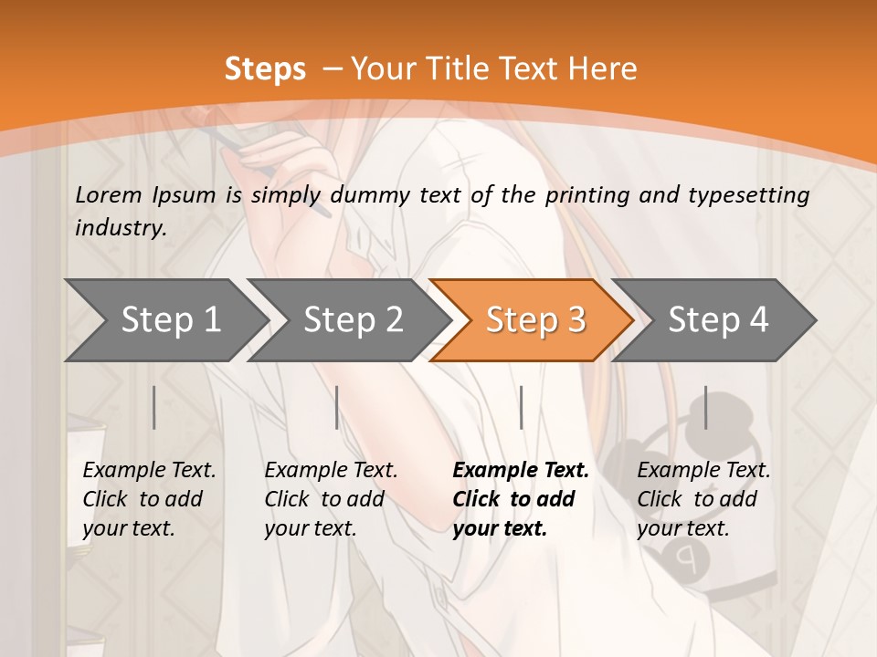 A Woman Brushing Her Teeth In A Bathroom PowerPoint Template