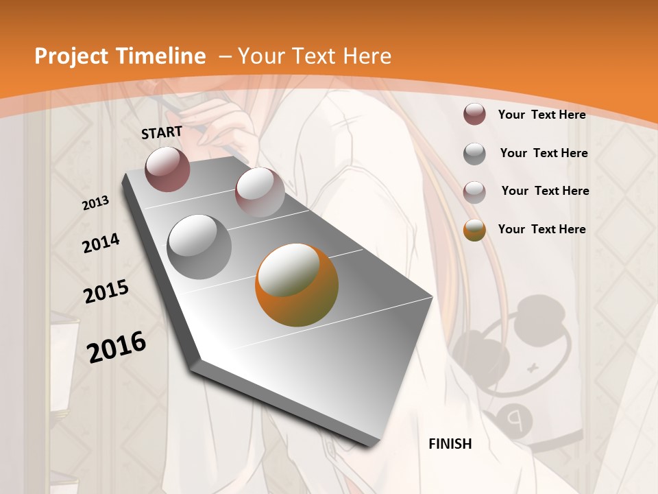 A Woman Brushing Her Teeth In A Bathroom PowerPoint Template