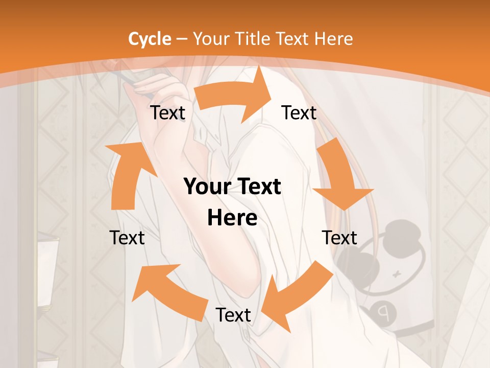 A Woman Brushing Her Teeth In A Bathroom PowerPoint Template