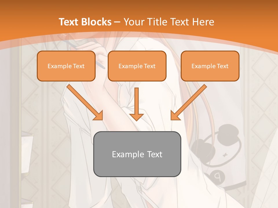 A Woman Brushing Her Teeth In A Bathroom PowerPoint Template