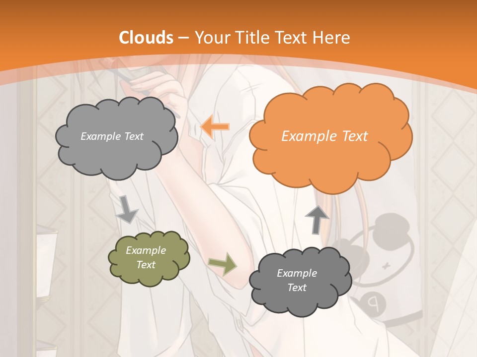 A Woman Brushing Her Teeth In A Bathroom PowerPoint Template