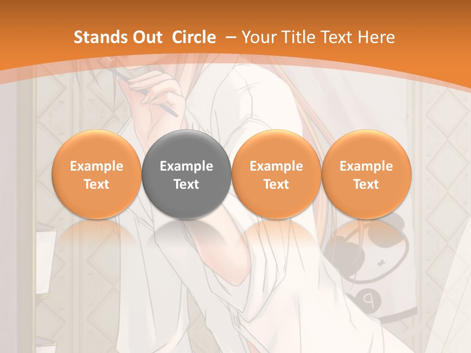 A Woman Brushing Her Teeth In A Bathroom PowerPoint Template