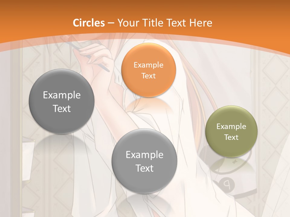 A Woman Brushing Her Teeth In A Bathroom PowerPoint Template