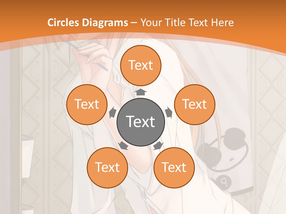 A Woman Brushing Her Teeth In A Bathroom PowerPoint Template