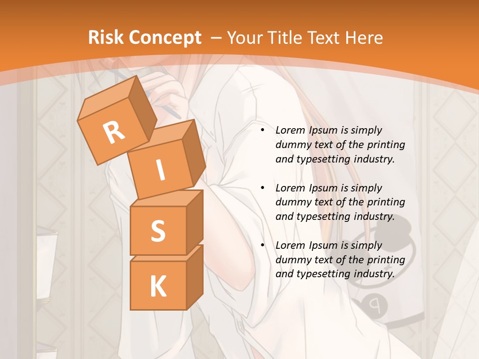 A Woman Brushing Her Teeth In A Bathroom PowerPoint Template