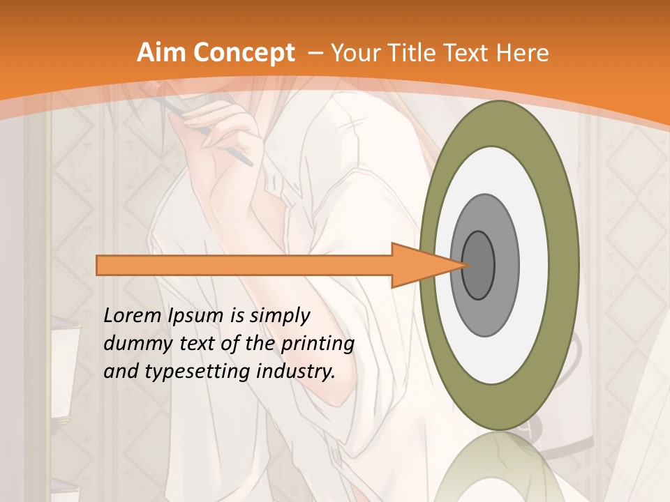 A Woman Brushing Her Teeth In A Bathroom PowerPoint Template