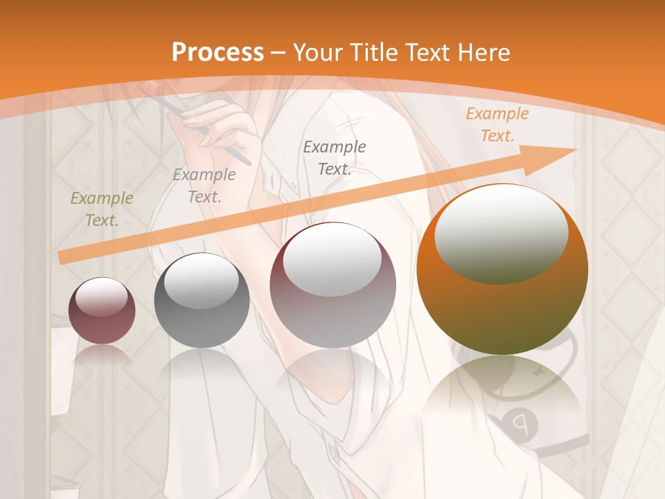 A Woman Brushing Her Teeth In A Bathroom PowerPoint Template