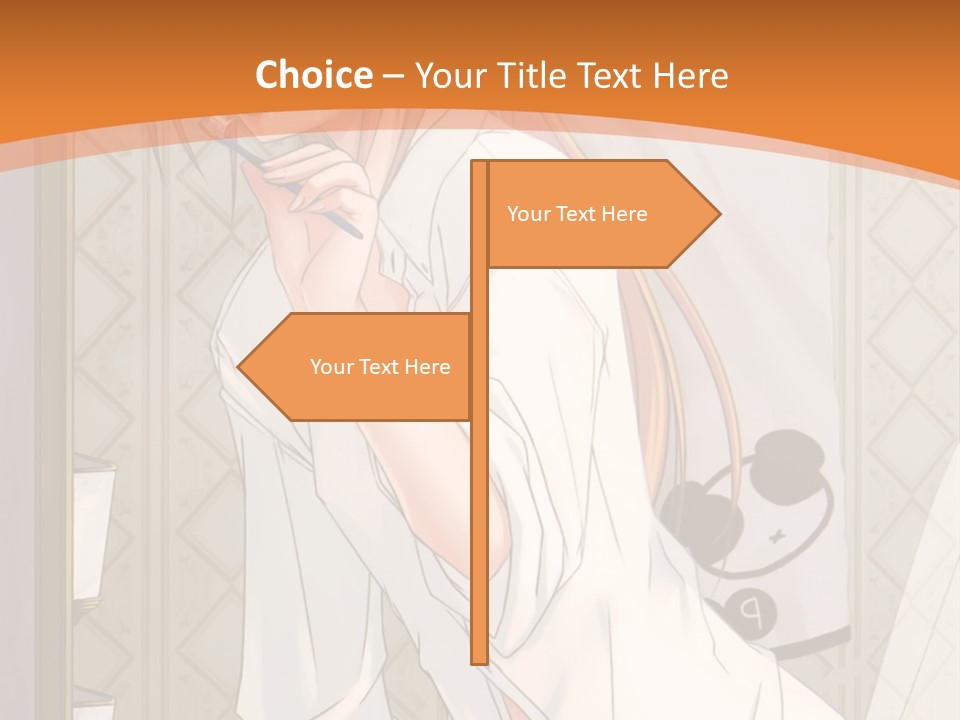 A Woman Brushing Her Teeth In A Bathroom PowerPoint Template