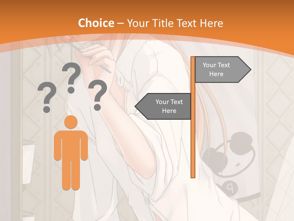 A Woman Brushing Her Teeth In A Bathroom PowerPoint Template