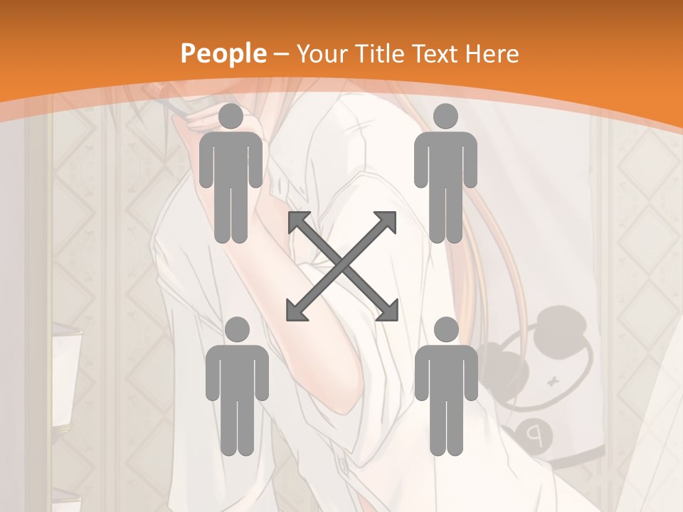 A Woman Brushing Her Teeth In A Bathroom PowerPoint Template