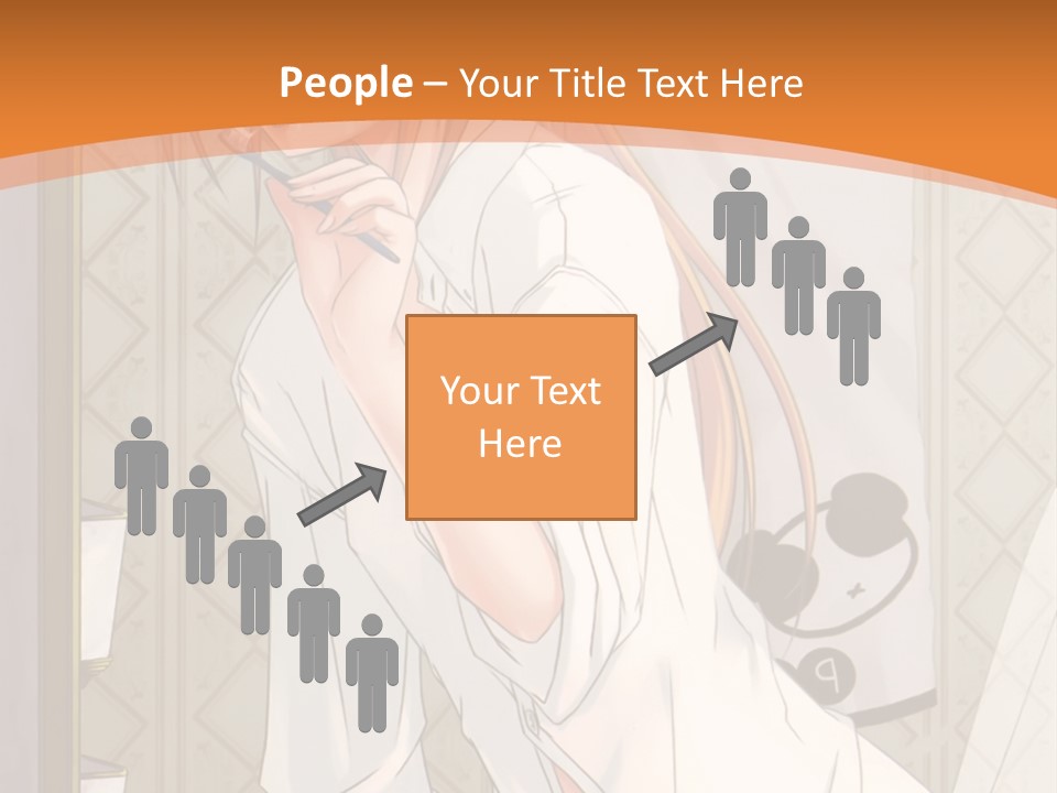 A Woman Brushing Her Teeth In A Bathroom PowerPoint Template