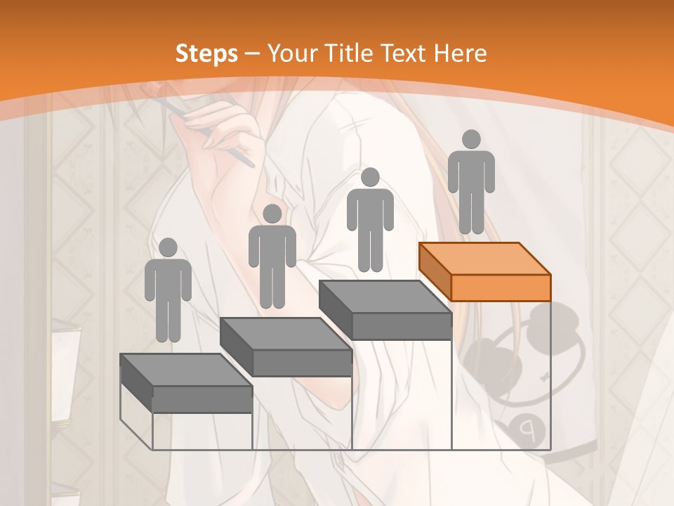 A Woman Brushing Her Teeth In A Bathroom PowerPoint Template