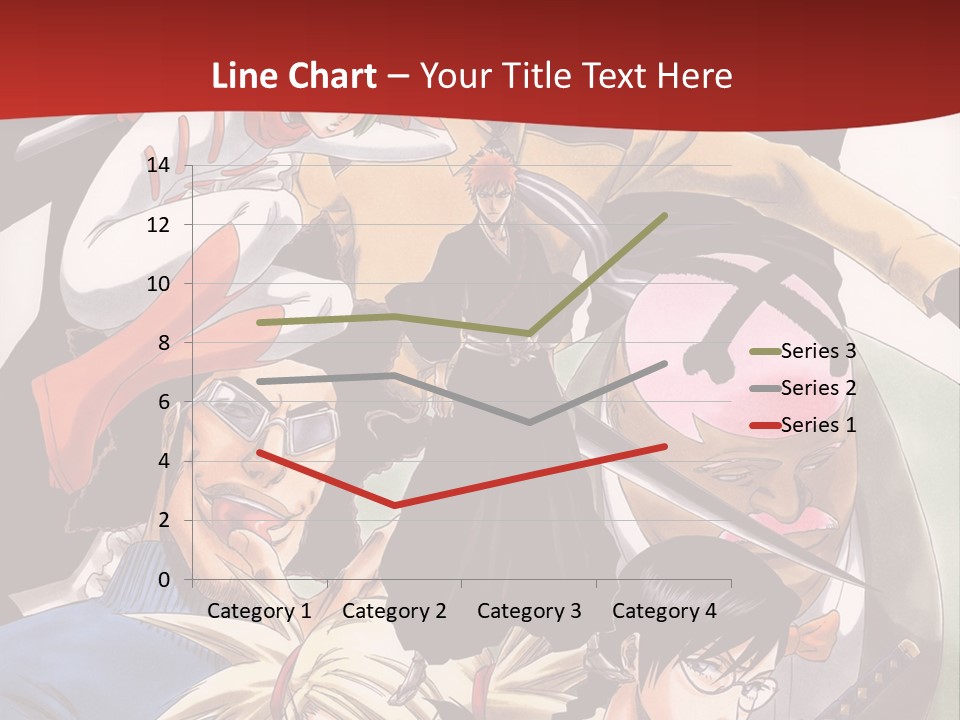 A Group Of Anime Characters With A Red Background PowerPoint Template