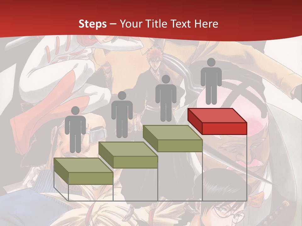 A Group Of Anime Characters With A Red Background PowerPoint Template
