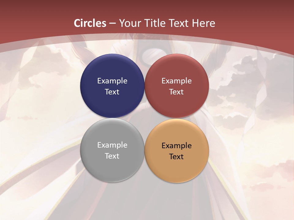 A Woman In A Red Dress Standing In Front Of A Cloudy Sky PowerPoint Template