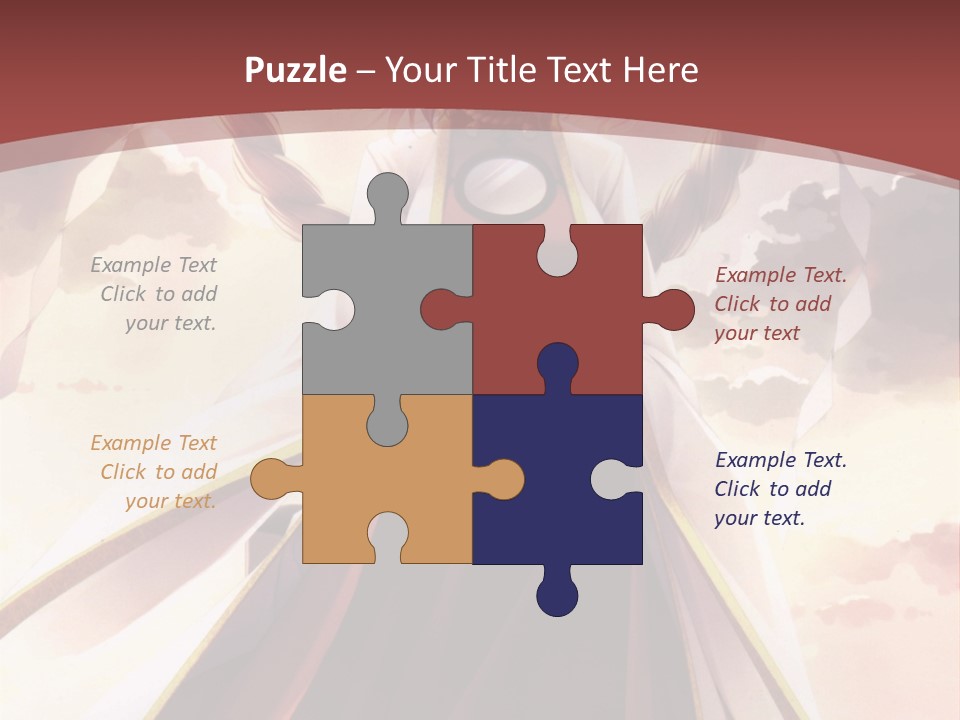 A Woman In A Red Dress Standing In Front Of A Cloudy Sky PowerPoint Template