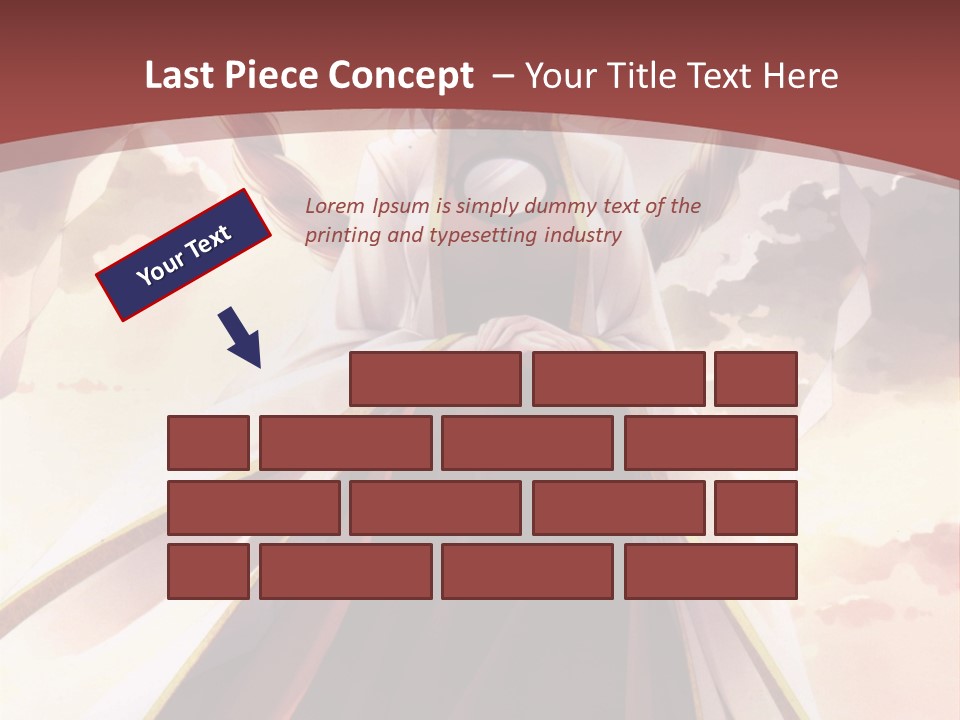 A Woman In A Red Dress Standing In Front Of A Cloudy Sky PowerPoint Template