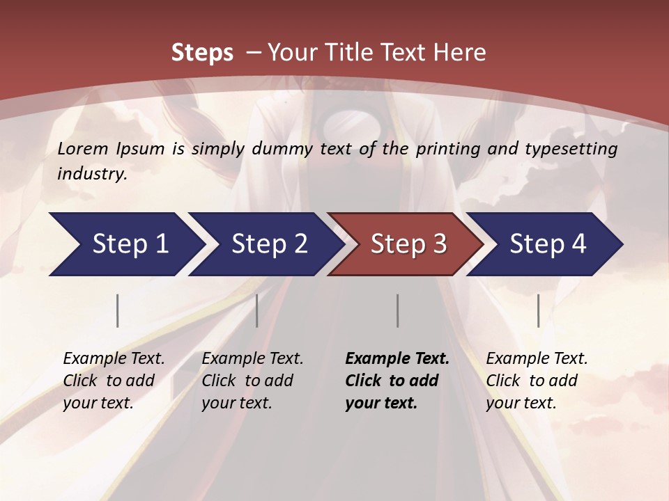 A Woman In A Red Dress Standing In Front Of A Cloudy Sky PowerPoint Template
