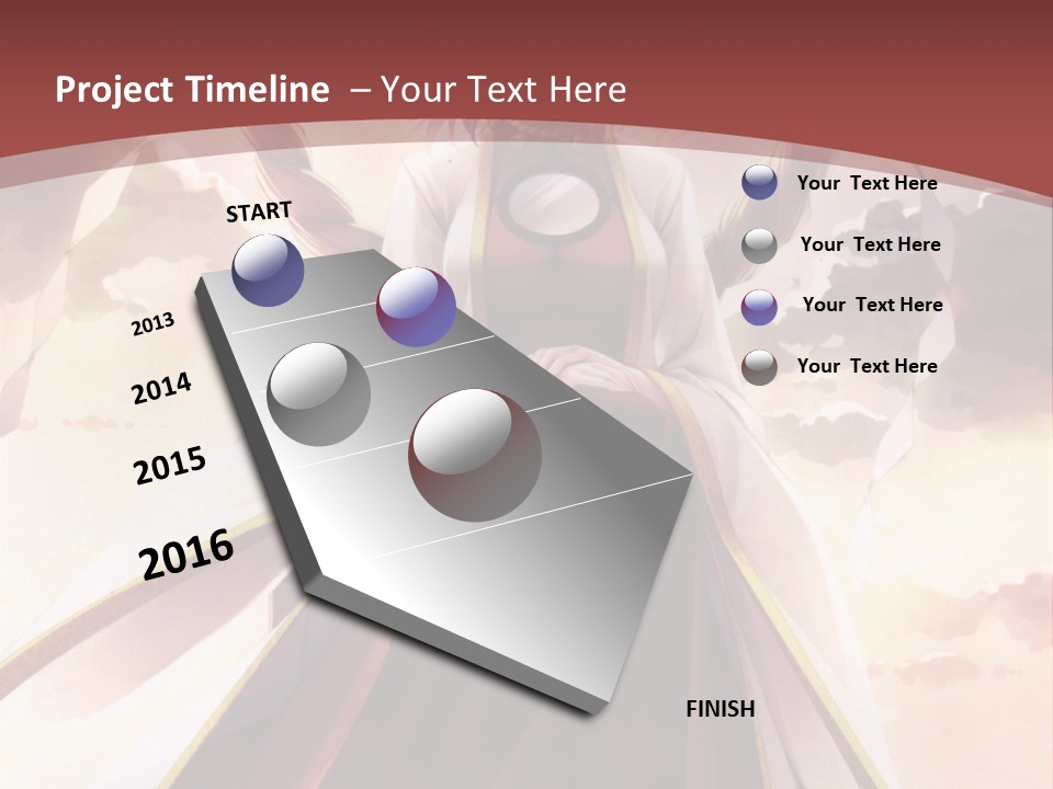 A Woman In A Red Dress Standing In Front Of A Cloudy Sky PowerPoint Template