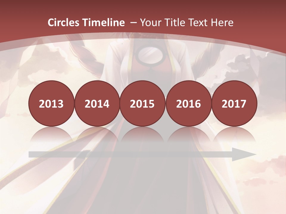 A Woman In A Red Dress Standing In Front Of A Cloudy Sky PowerPoint Template