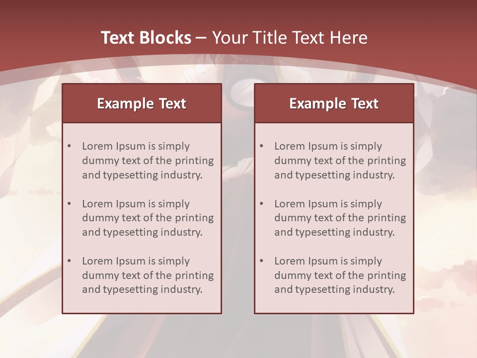A Woman In A Red Dress Standing In Front Of A Cloudy Sky PowerPoint Template