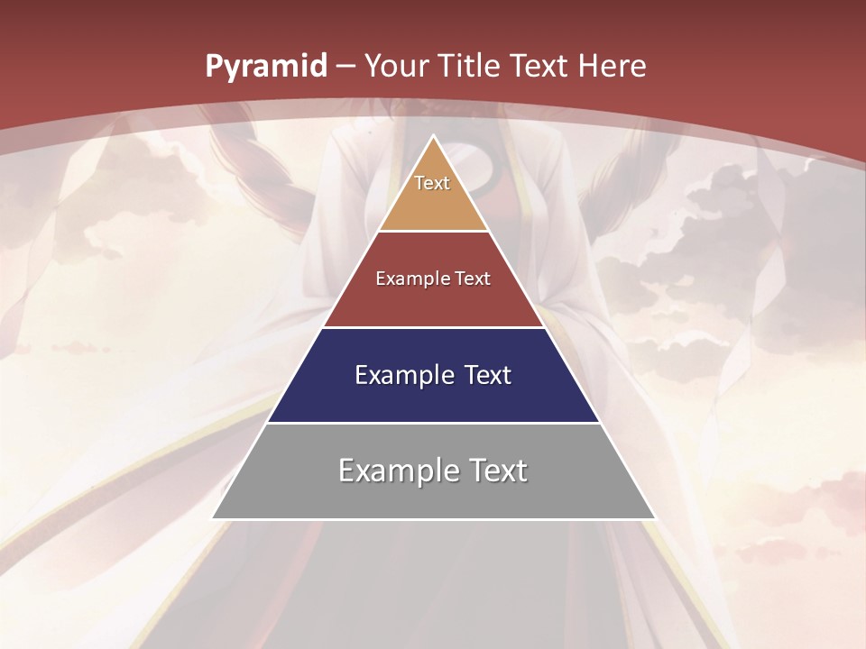 A Woman In A Red Dress Standing In Front Of A Cloudy Sky PowerPoint Template