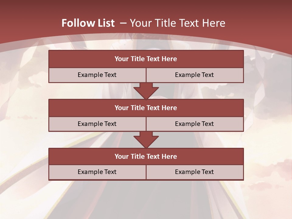 A Woman In A Red Dress Standing In Front Of A Cloudy Sky PowerPoint Template