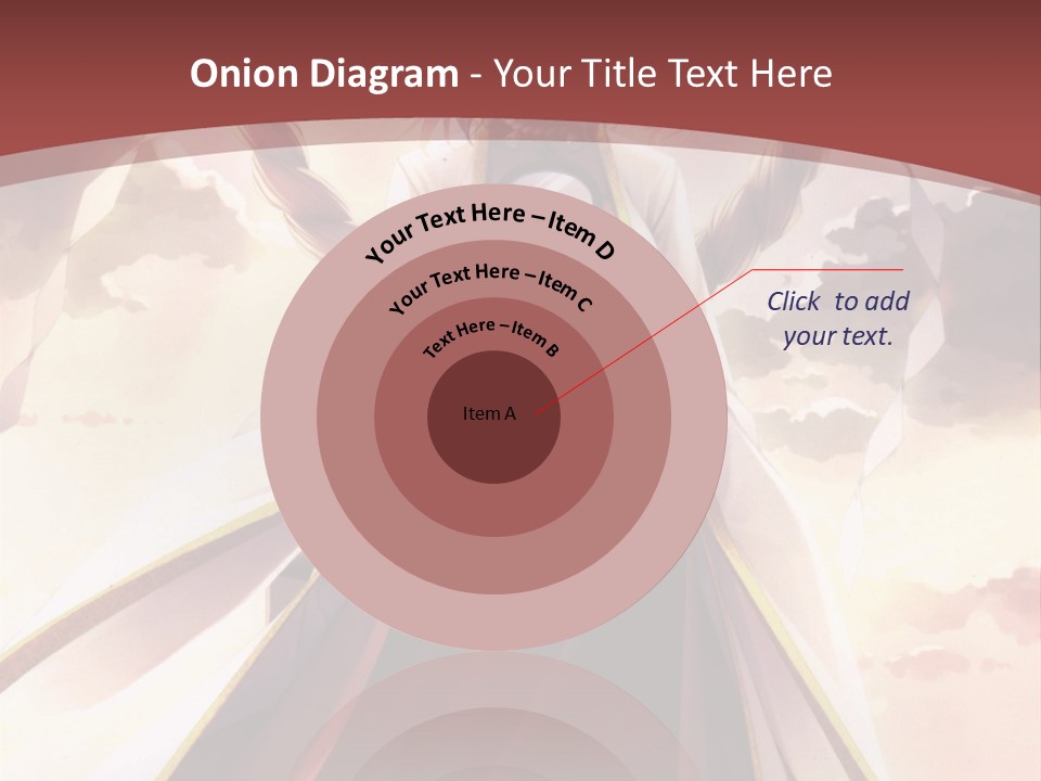 A Woman In A Red Dress Standing In Front Of A Cloudy Sky PowerPoint Template