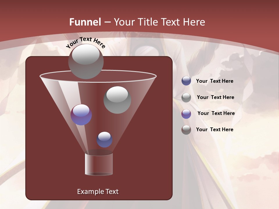 A Woman In A Red Dress Standing In Front Of A Cloudy Sky PowerPoint Template