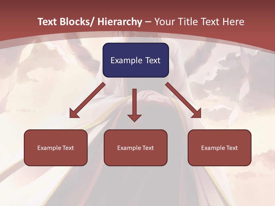 A Woman In A Red Dress Standing In Front Of A Cloudy Sky PowerPoint Template