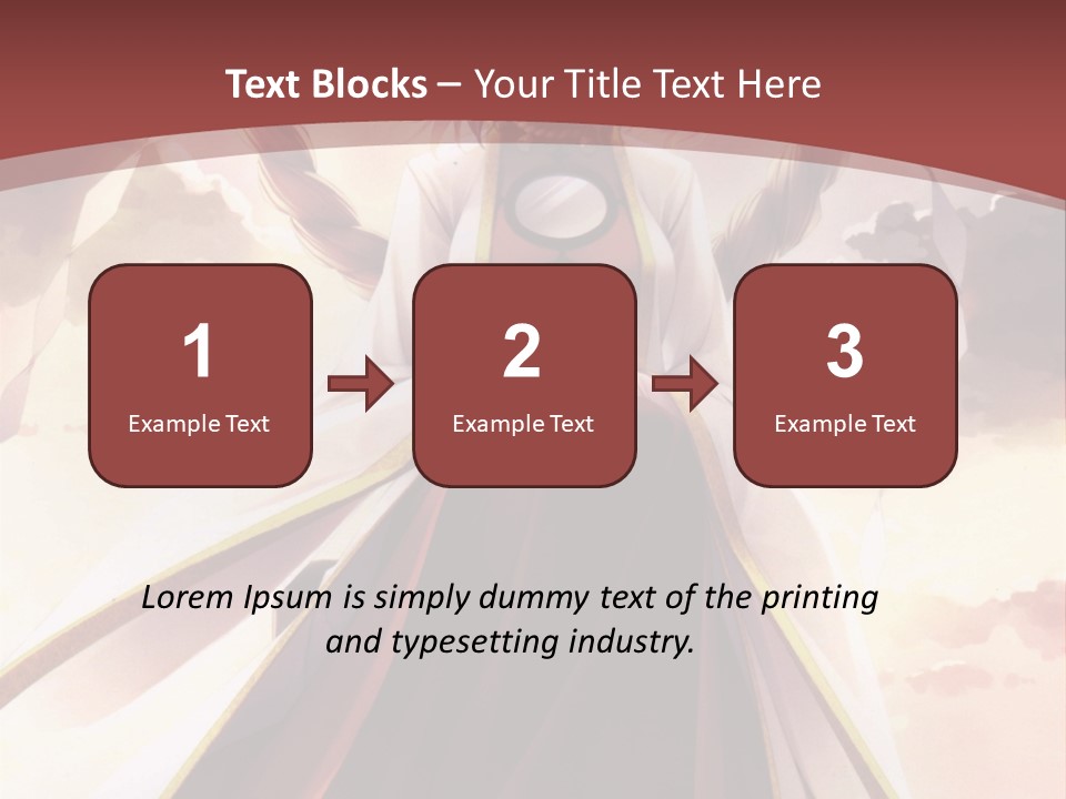 A Woman In A Red Dress Standing In Front Of A Cloudy Sky PowerPoint Template