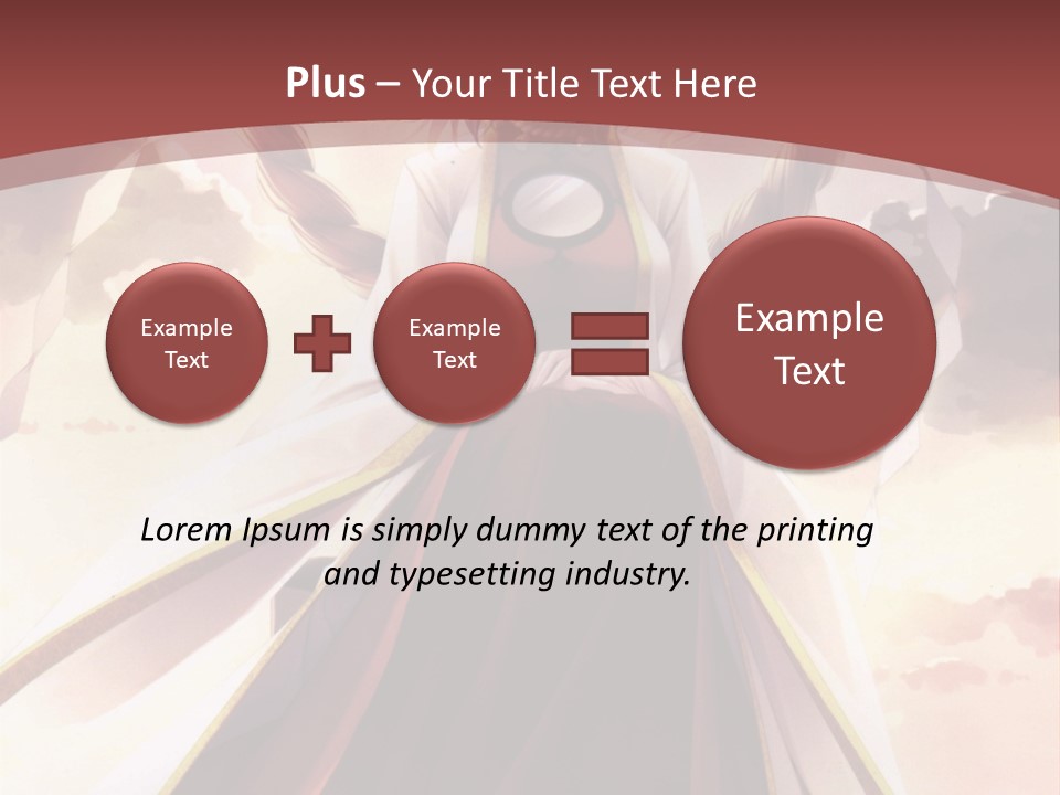 A Woman In A Red Dress Standing In Front Of A Cloudy Sky PowerPoint Template