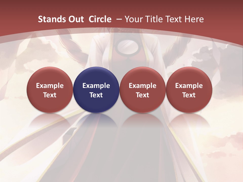 A Woman In A Red Dress Standing In Front Of A Cloudy Sky PowerPoint Template