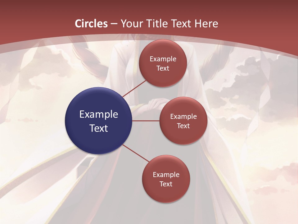 A Woman In A Red Dress Standing In Front Of A Cloudy Sky PowerPoint Template