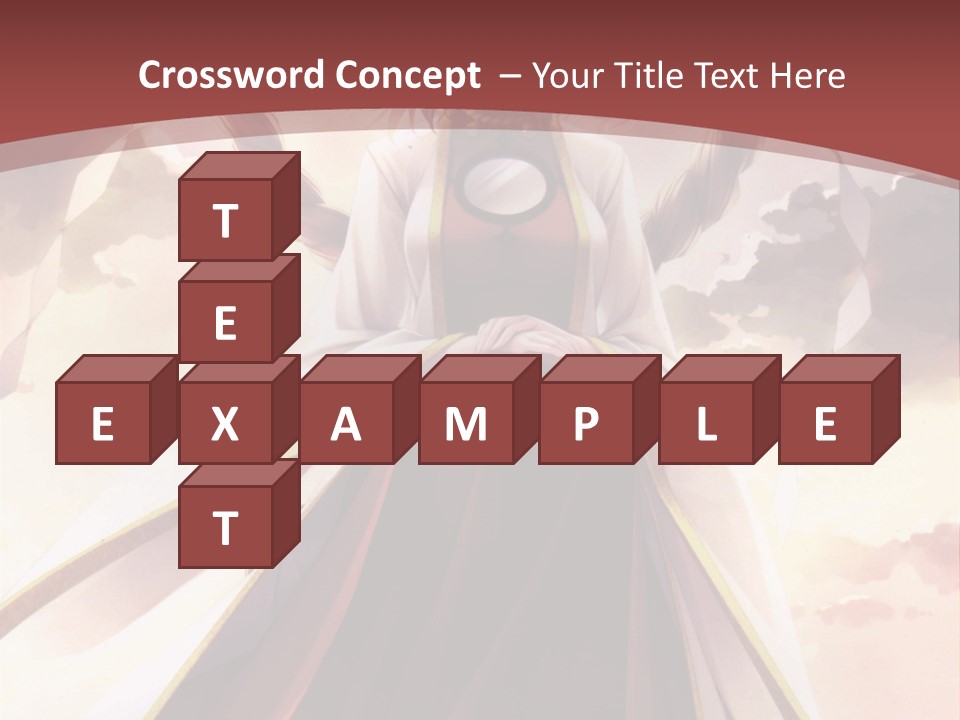 A Woman In A Red Dress Standing In Front Of A Cloudy Sky PowerPoint Template