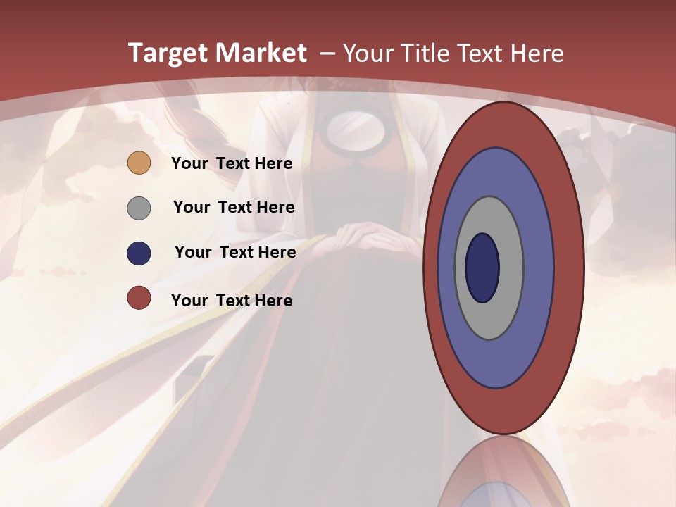 A Woman In A Red Dress Standing In Front Of A Cloudy Sky PowerPoint Template