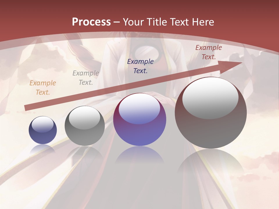 A Woman In A Red Dress Standing In Front Of A Cloudy Sky PowerPoint Template