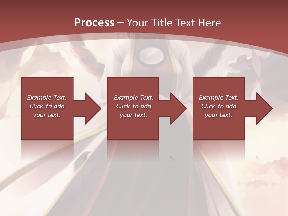 A Woman In A Red Dress Standing In Front Of A Cloudy Sky PowerPoint Template