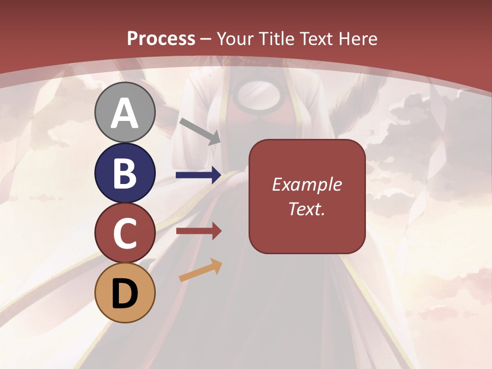 A Woman In A Red Dress Standing In Front Of A Cloudy Sky PowerPoint Template